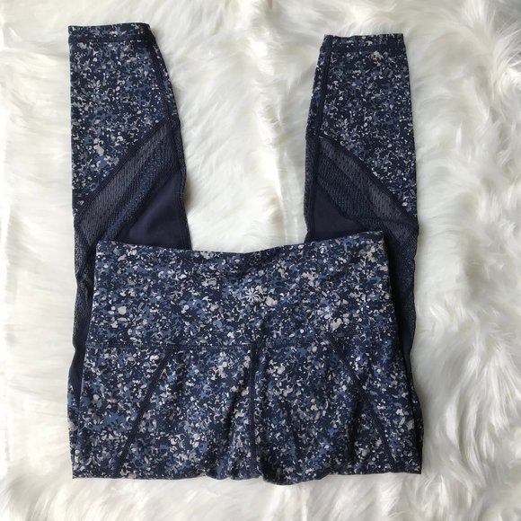 NWOT Athleta Blue Sandstone Mesh Leggings - Picture 3 of 6